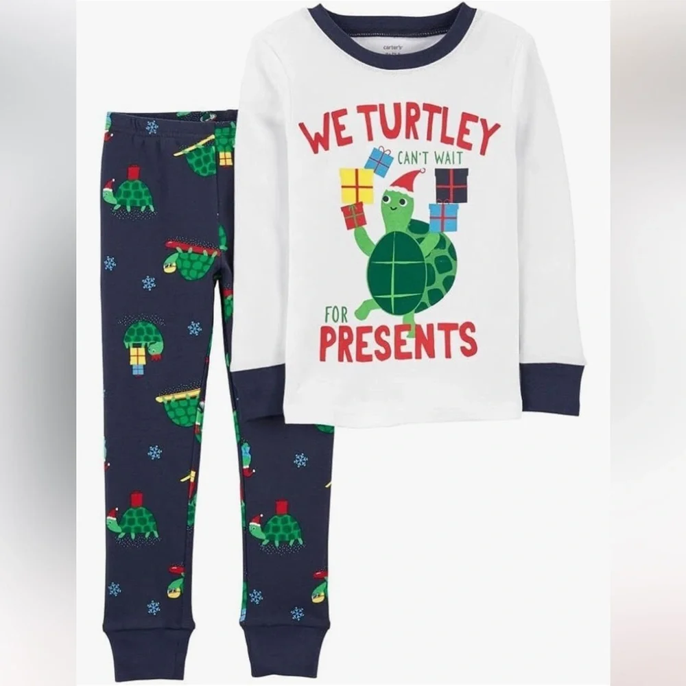 ⭐️2T Carter's Little Boys' Christmas 2-Piece Snug Fit Cotton PJs ⭐️